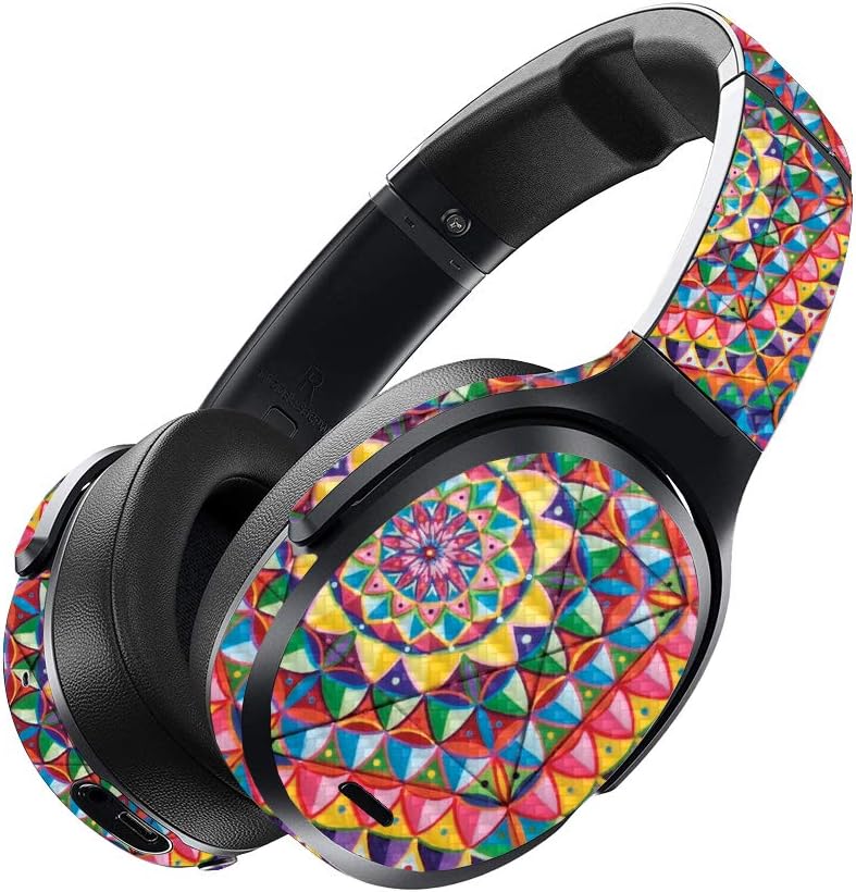 MightySkins Carbon Fiber Skin for Skullcandy Crusher ANC - Rainbow Kaleidoscope | Protective, Durable Textured Carbon Fiber Finish | Easy to Apply, Remove, and Change Styles | Made in The USA