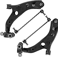 Vista 201 de Detroit Axle - 4 brazos de control traseros para Ford C-Max Focus Mazda 3 5 Volvo C30 C70 S40 V50, 4 brazos de control superior e inferior