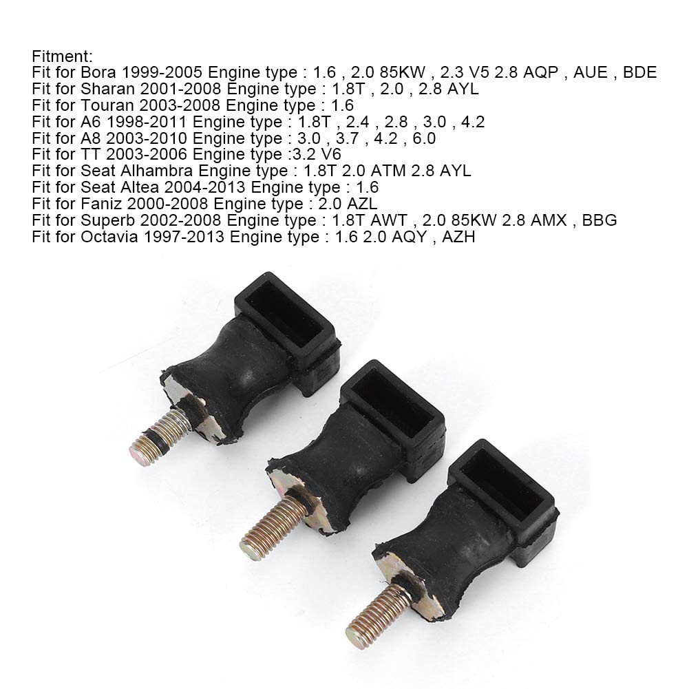 Boccole di Montaggio Pompa Aria 06A133567A Supporto Pompa Aria Secondaria 3 X Kit