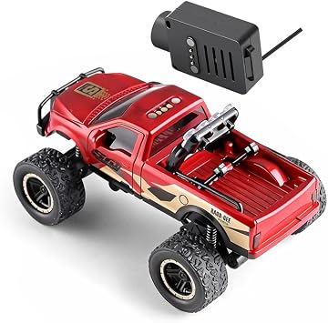 FPV Mini RC Car with Camera WL 1:64 Scale APP-Controlled Fully Proportional Remote Control Drift Car for Adult with 3-Speed Modes LED, Drift Racing Vehicle for Outdoor Indoor (Black)