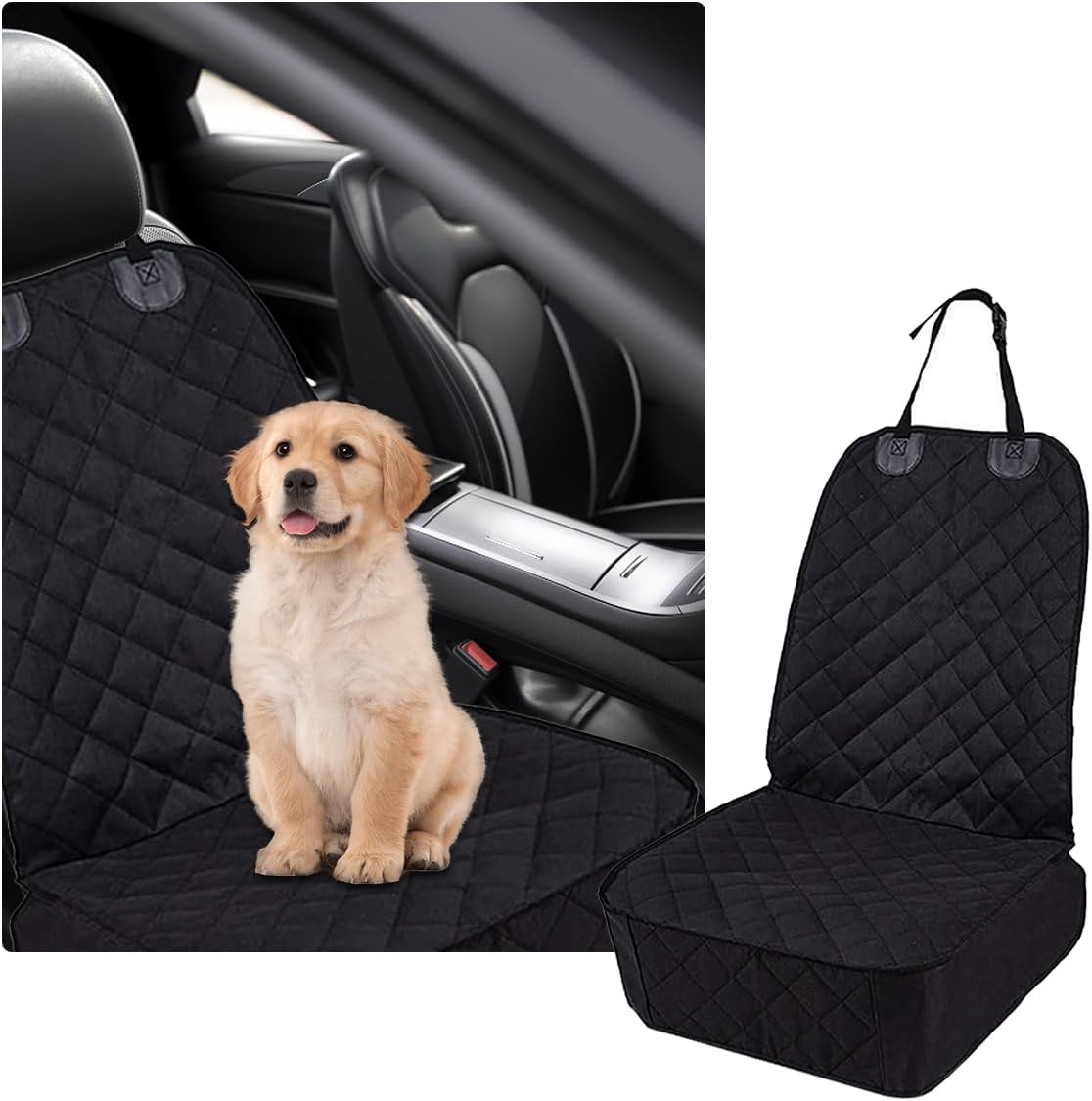 Ziciner Car Front Seat Dog Cover, 600D Waterproof Auto Seat