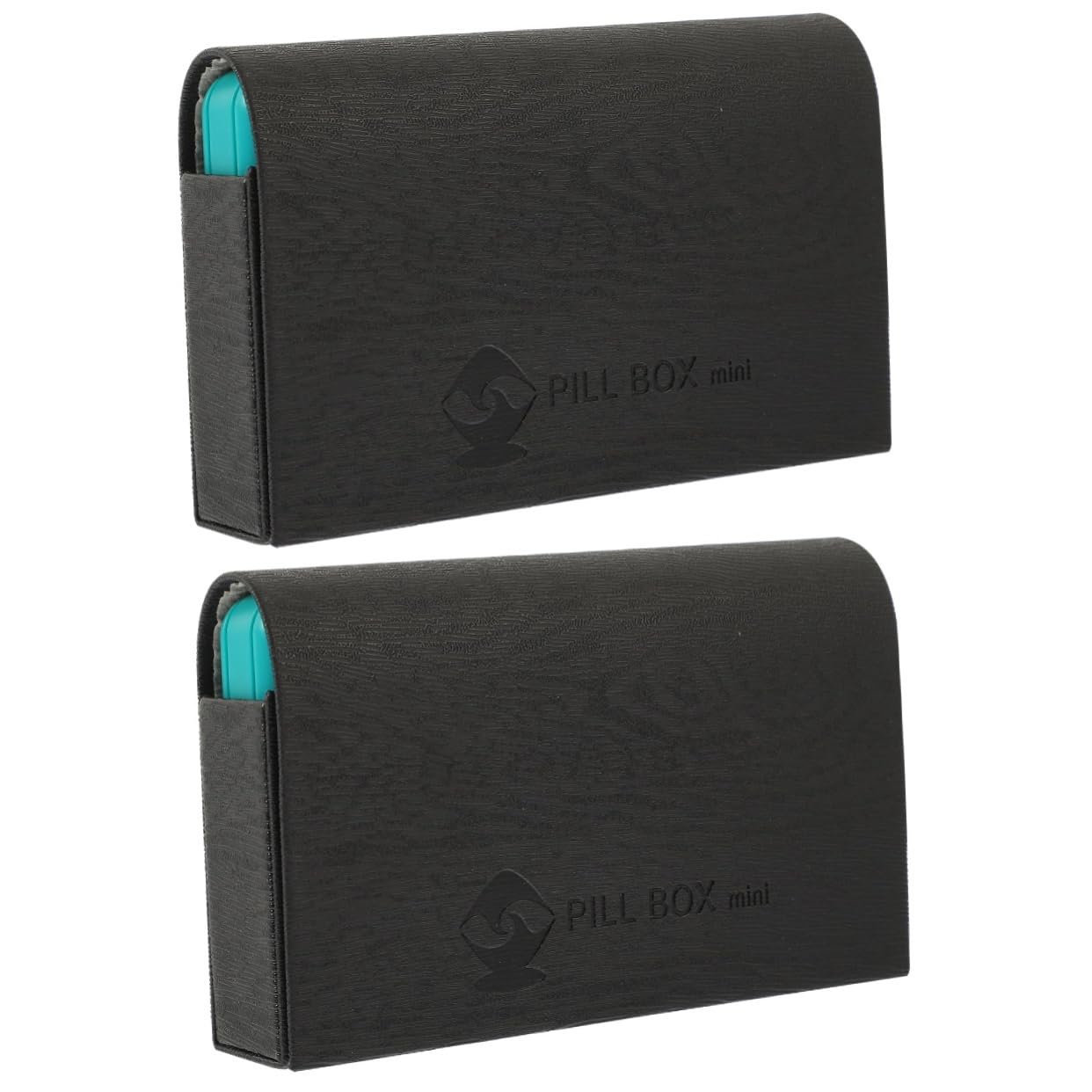 FRCOLOR 2 Sätze Pillendose Aufbewahrungstasche Medizin automatisch Medikamentenorganisator Abnehmer Spender aufbewahrungssack storage pockets kompaktes Gehäuse tragbarer Koffer Pu Black