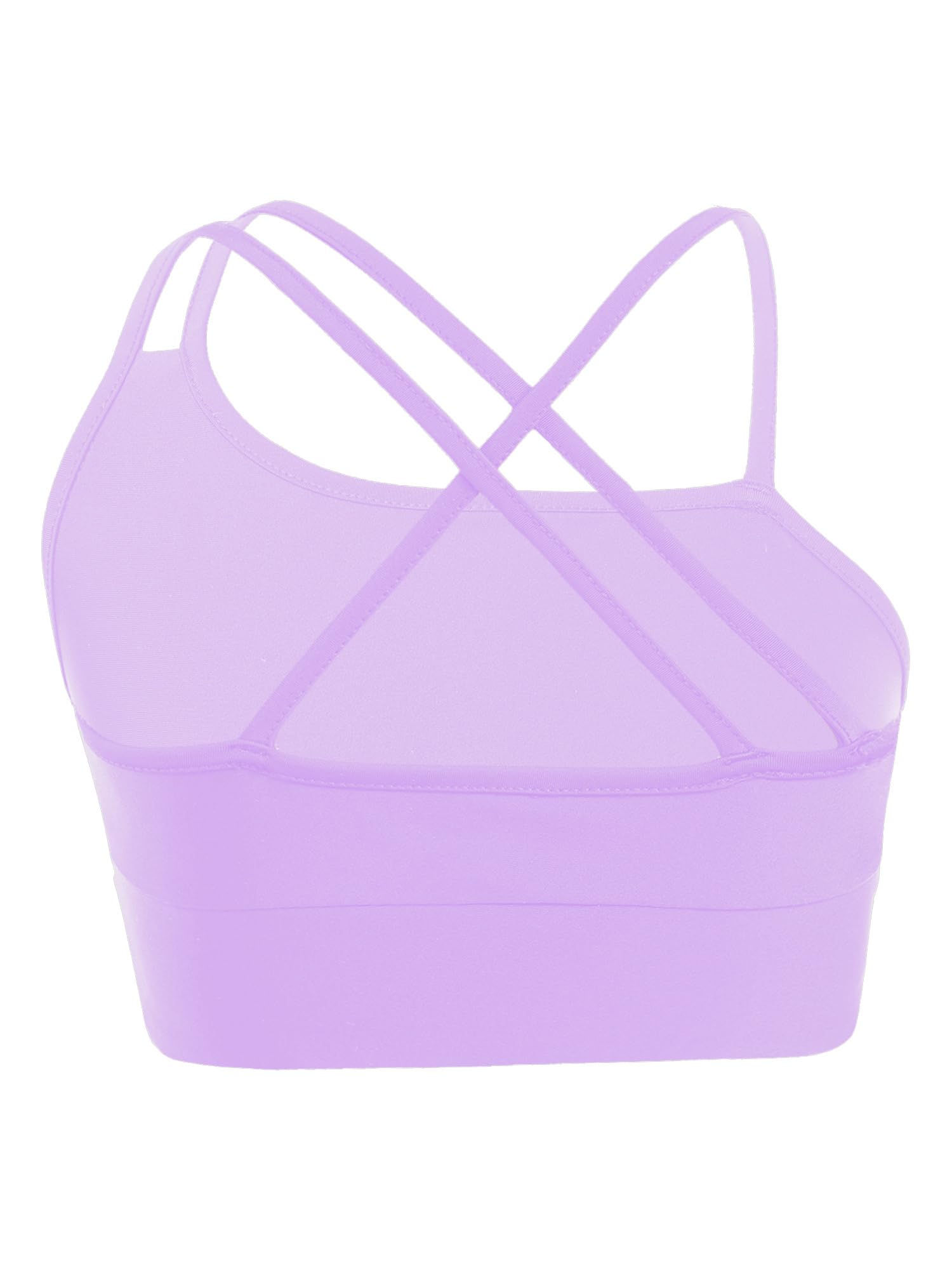 Freebily Enfant Fille Brassière Soutien Gorge Sport Fitness Ados Débardeur Haut Gymnastique Danse Yoga Musculation Haut de Bain Sportswear Dancewear 5-14 Ans