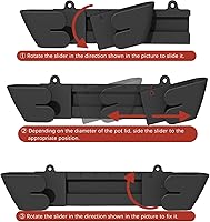 Vista 2 de Adjustable Universal Pot Lid Holder Organizer - Upgraded Patented Pan Lids Organizers Inside Cabinet Door Wall Mount Pots Top Rack for Kitchen