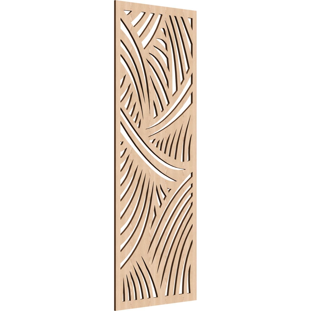 25 3/8"W x 64 3/8"H x 3/8"T Chester Decorative Fretwork Wood Wall Panels, Red Oak