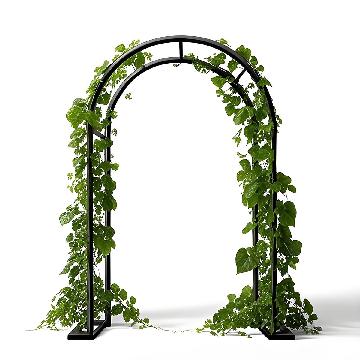 Arche de jardin en métal noir pour tuteurer vos rosiers grimpants