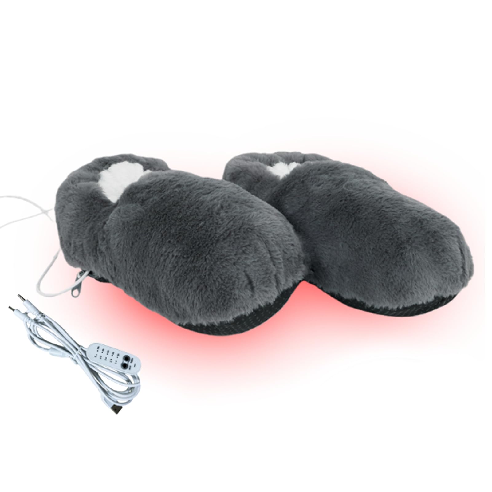 Pantofole Riscaldanti Elettriche, Ciabatte Riscaldanti USB Uomo Donna Scaldapiedi Con 5 Livelli Di Temperatura E 5 Timer Alleviano La Rigidità Del Piede Ideali per L'inverno Freddo