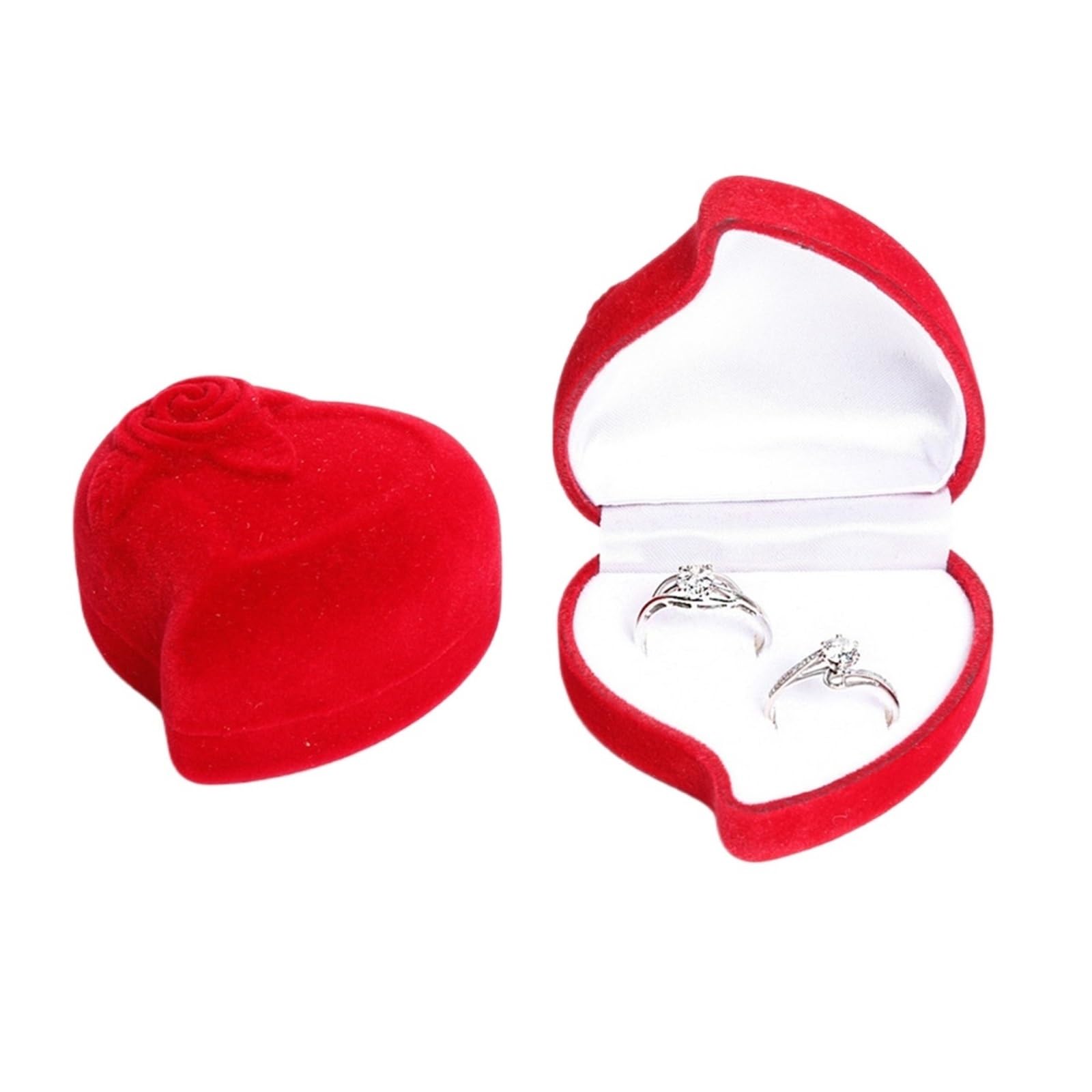 Ring Box Ring Box Lining Jewelry Flocking Flower Design Display For Storage