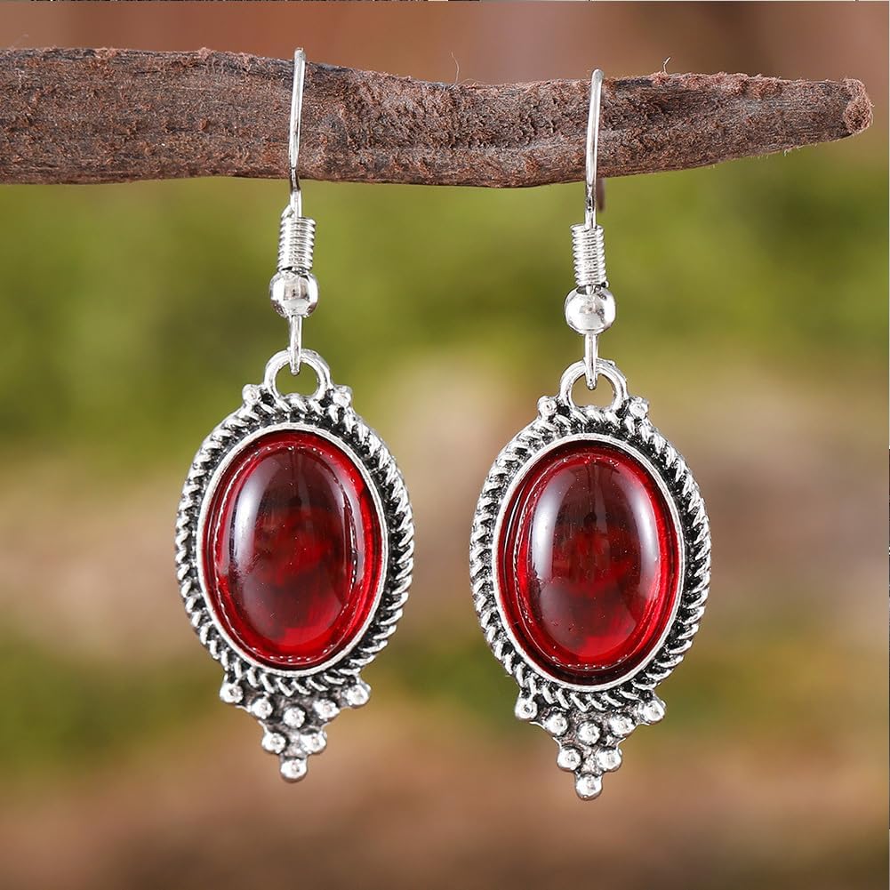 Halloween Red Necklace and Earrings Sets Gothic Jewelry Halloween Costume Accessories Punk Jewelry Accessories For Women - Image 5