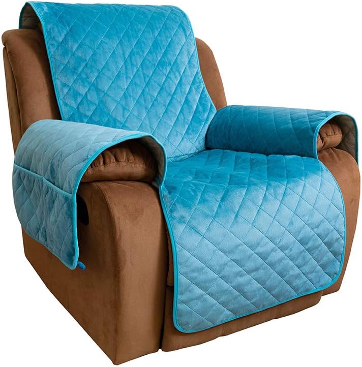 MARKSIGN Super Soft Velvet Sofa Cover, 100% Waterproof Fabrics with TPU Membrane, Stay Put Design with Non-Slip Backing, Seat Anchors and Removable Ties, Machine Washable
