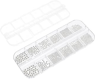 FRCOLOR 1 Caixa De Brocas De Unhas Apliques Enfeites Acessórios Para Unhas Miniture Decoração Pregos De Unhas Contas Contas De Nail Art Encantos De Metal Contas De Unhas Joias De Unhas