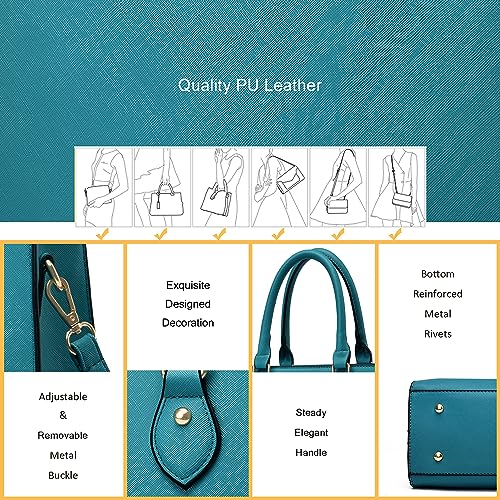 Image of CHICAROUSAL Crossbody Purses and Handbags for Women PU Leather Tote Top Handle Satchel Shoulder Bags