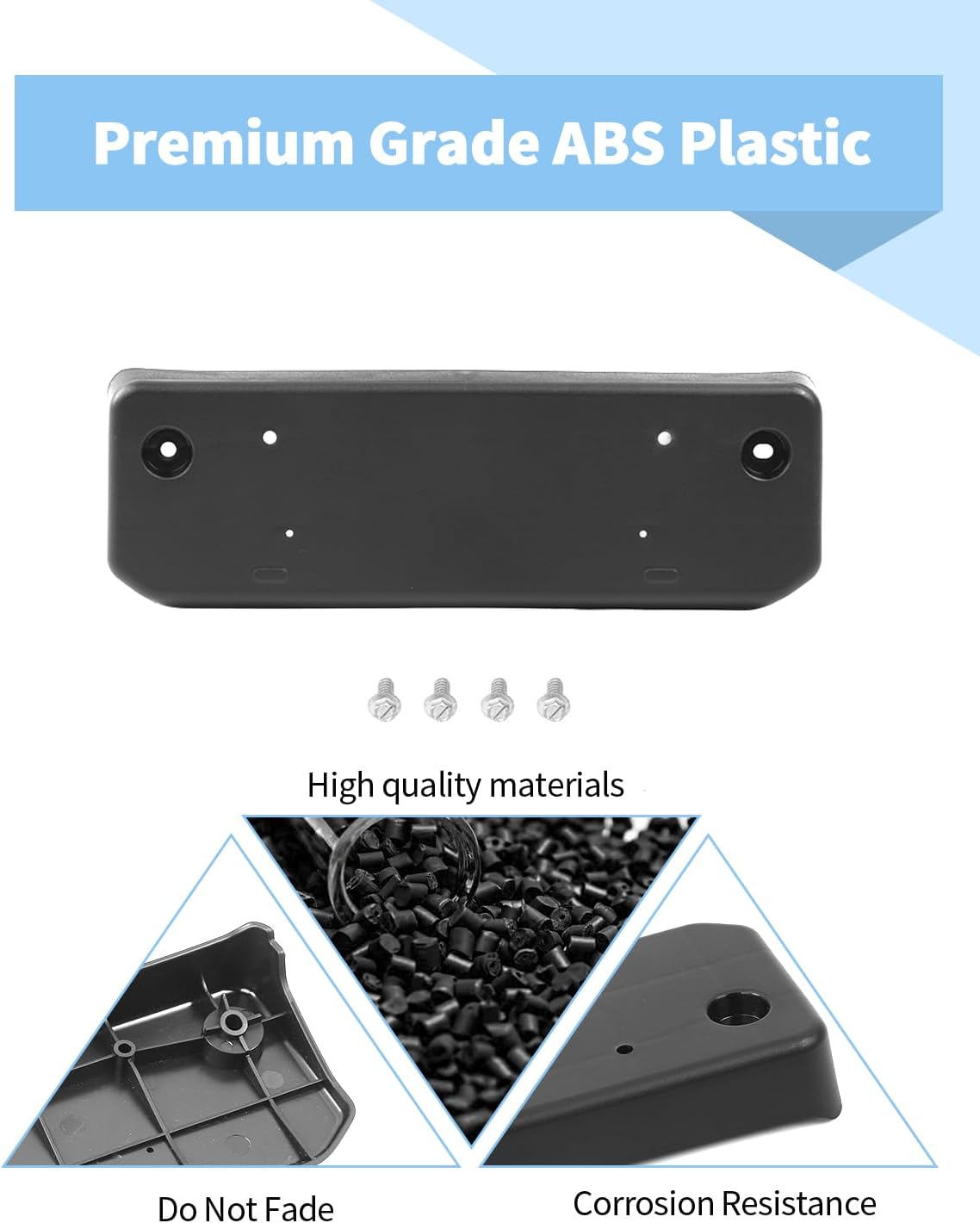 Voodonala Front Bumper License Plate Bracket Holder Frame Mounting Compatible with Toyota 4Runner Limited 2010-2023