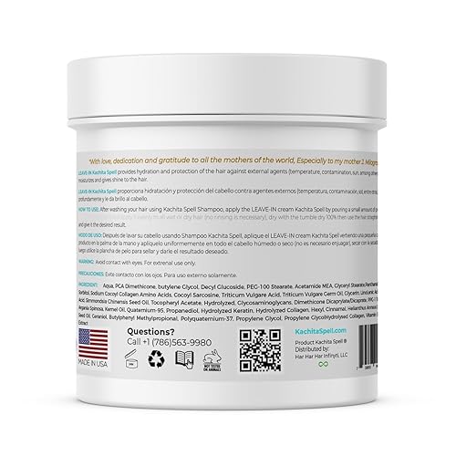 Miniatura 5 de Kachita Spell Nuevos rizos fabulosos y perfectos sin enjuague con crema de queratina hidrolizada añadidos 16 mechones fabricados en Estados Unidos