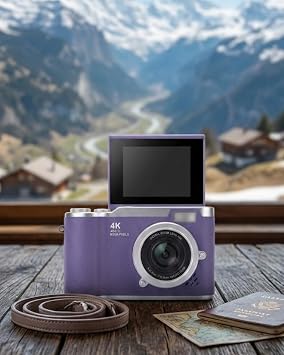 Vlog Kamera 4K Video 48 MP Otomatik Odakl  Flip Ekranl