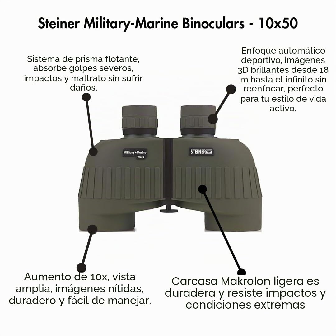 Steiner MM1050 Military-Marine 10x50 Binocular táctico