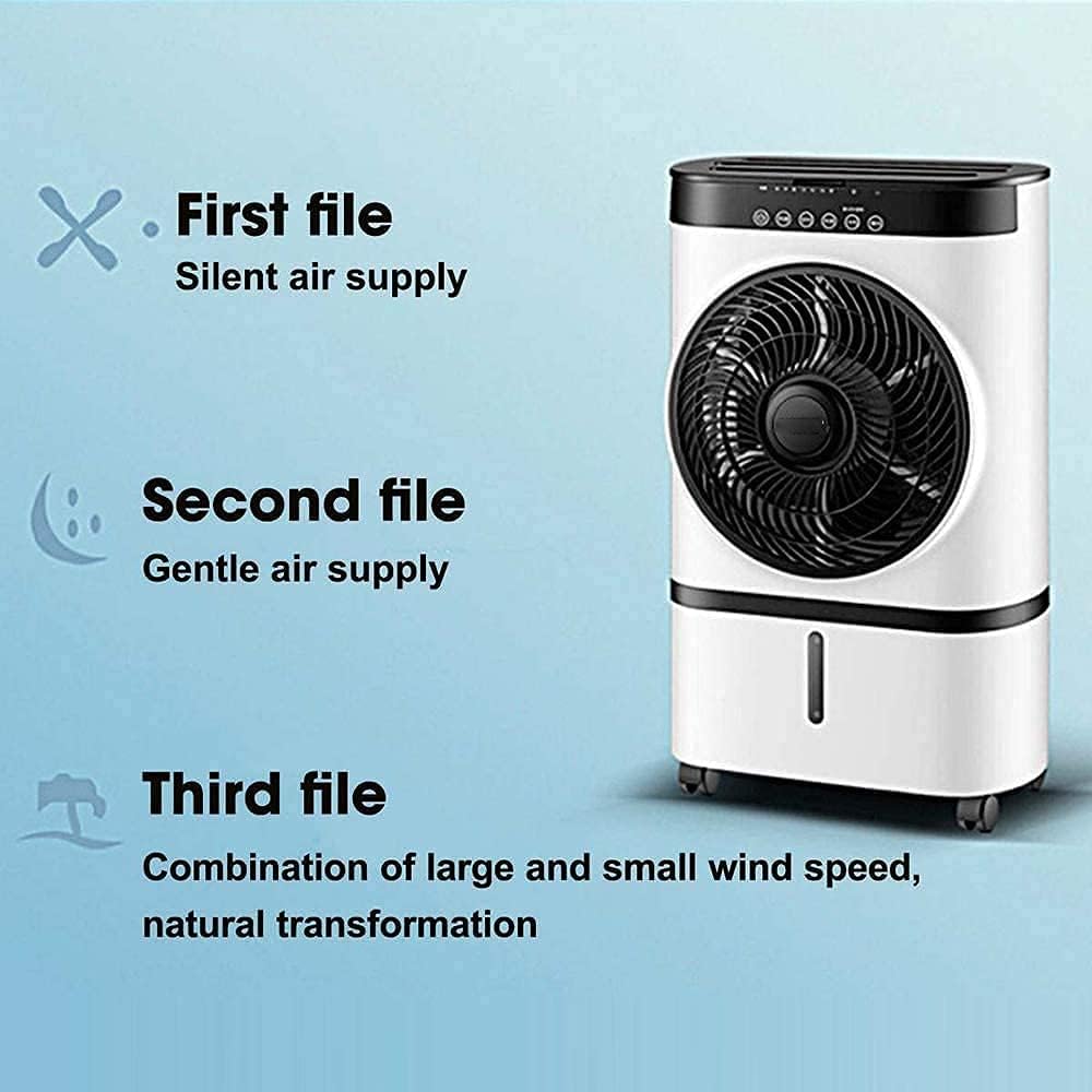Air Cooler for Home Office Evaporative Coolers Portable Air Conditioner 220V 7L Water Tank Mute Air Humidifier Cooler Timer Remote Control Mobile Air Conditioner Cooling Fan