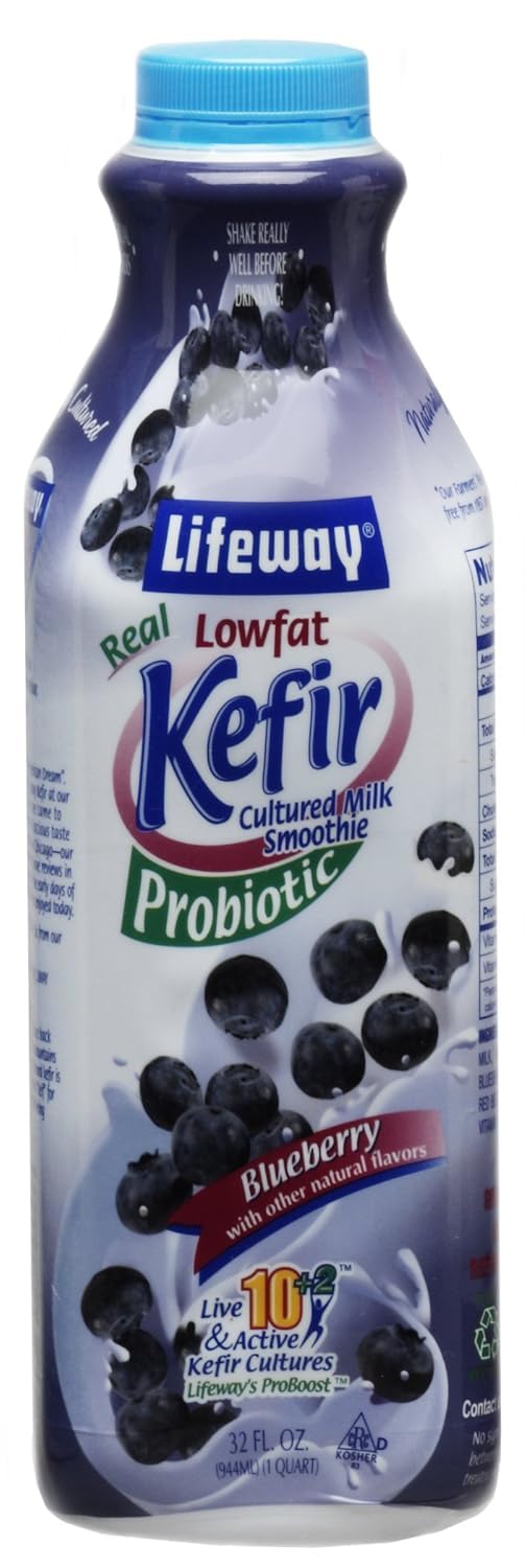 Lifeway Probiotic Low Fat Blueberry Kefir, 32 Ounce