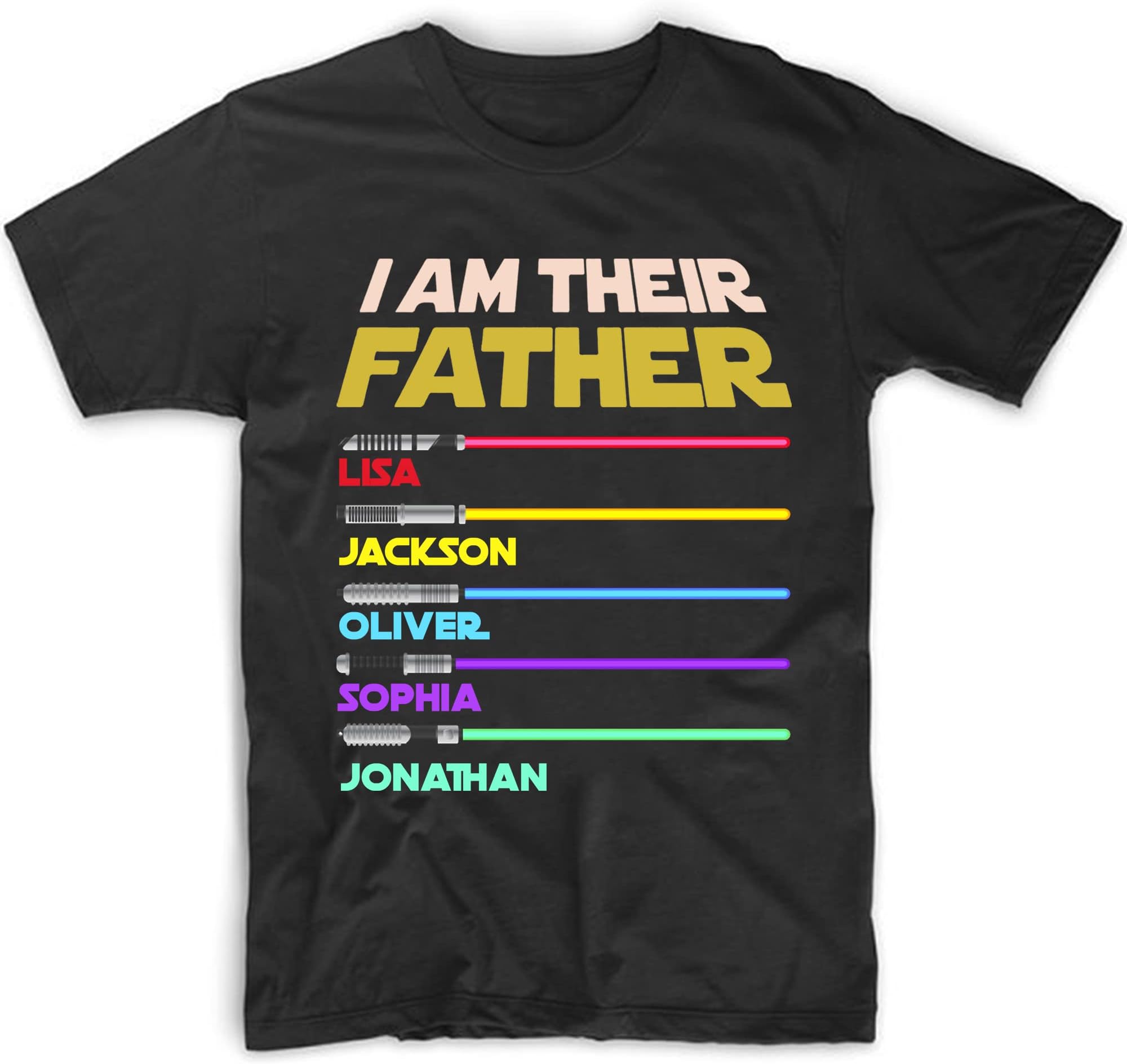 Personalized Dad Shirt, Grandpa Shirt, Father Daddy Shirt, Papa Kids Custom Name, Fathers Day Shirt, Birthday Gift Multicolored