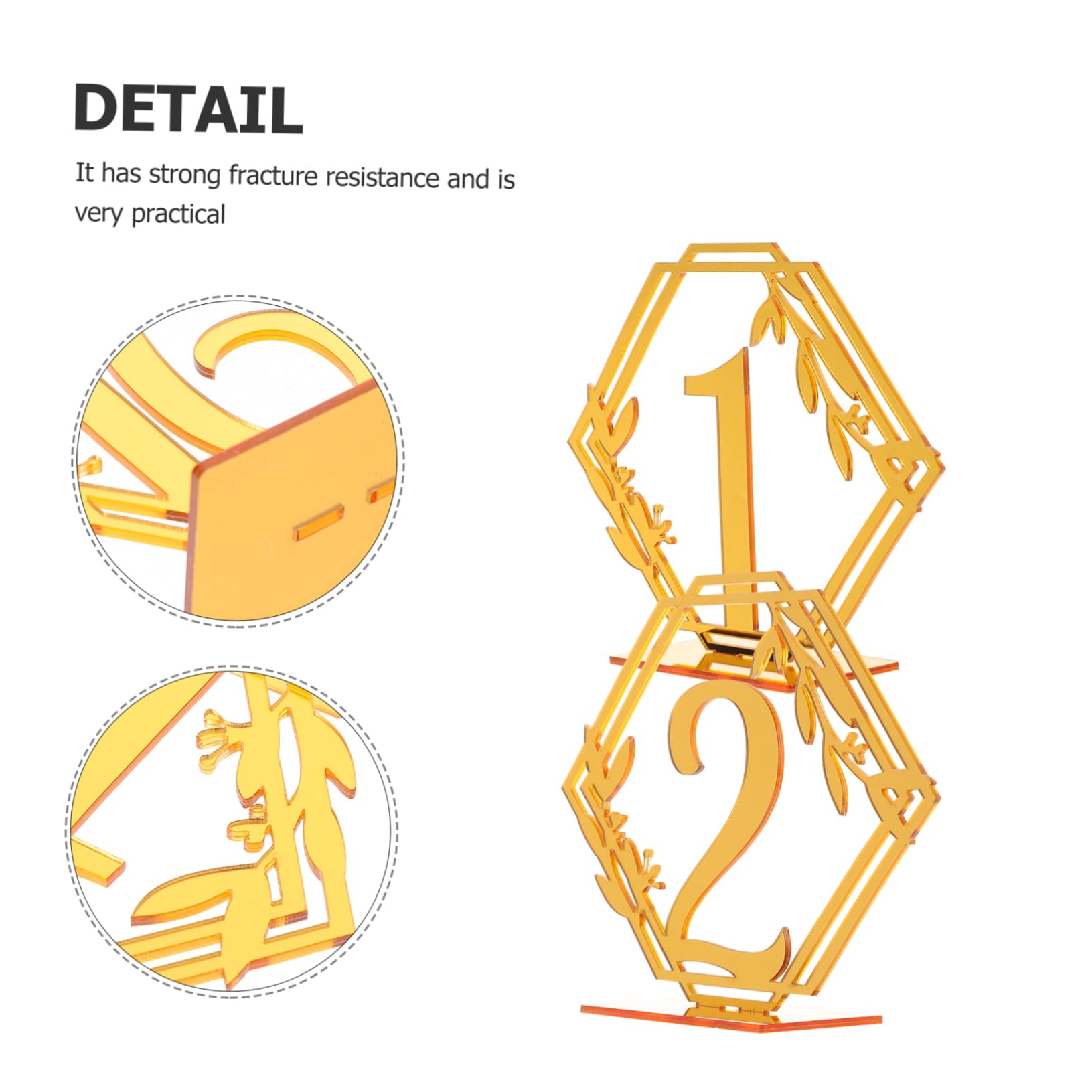 HOLIDYOYO 20pcs Reusable Seat Signs Banquet Wedding Numbers Easy to Clean Decor for Events