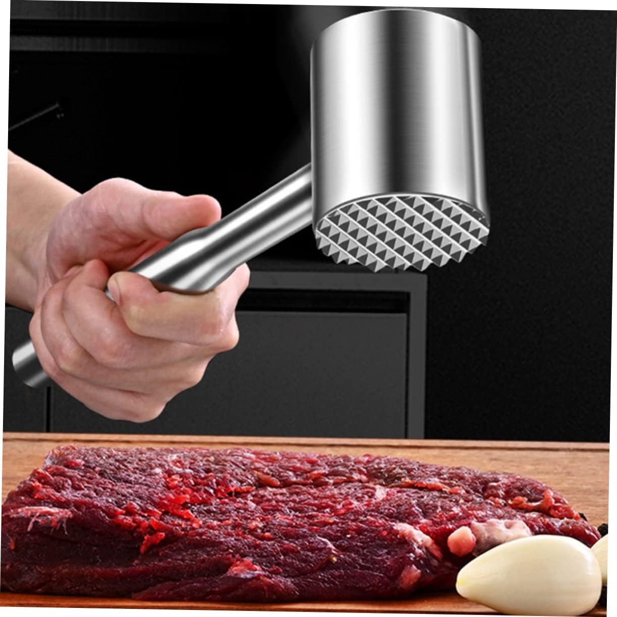 Daily Use Meat Mallet Professional Beef Tenderizing Tool Multi-functional Kitchen Accessory for Steak and Chicken for Crushing Nuts and Ice Heavy Duty