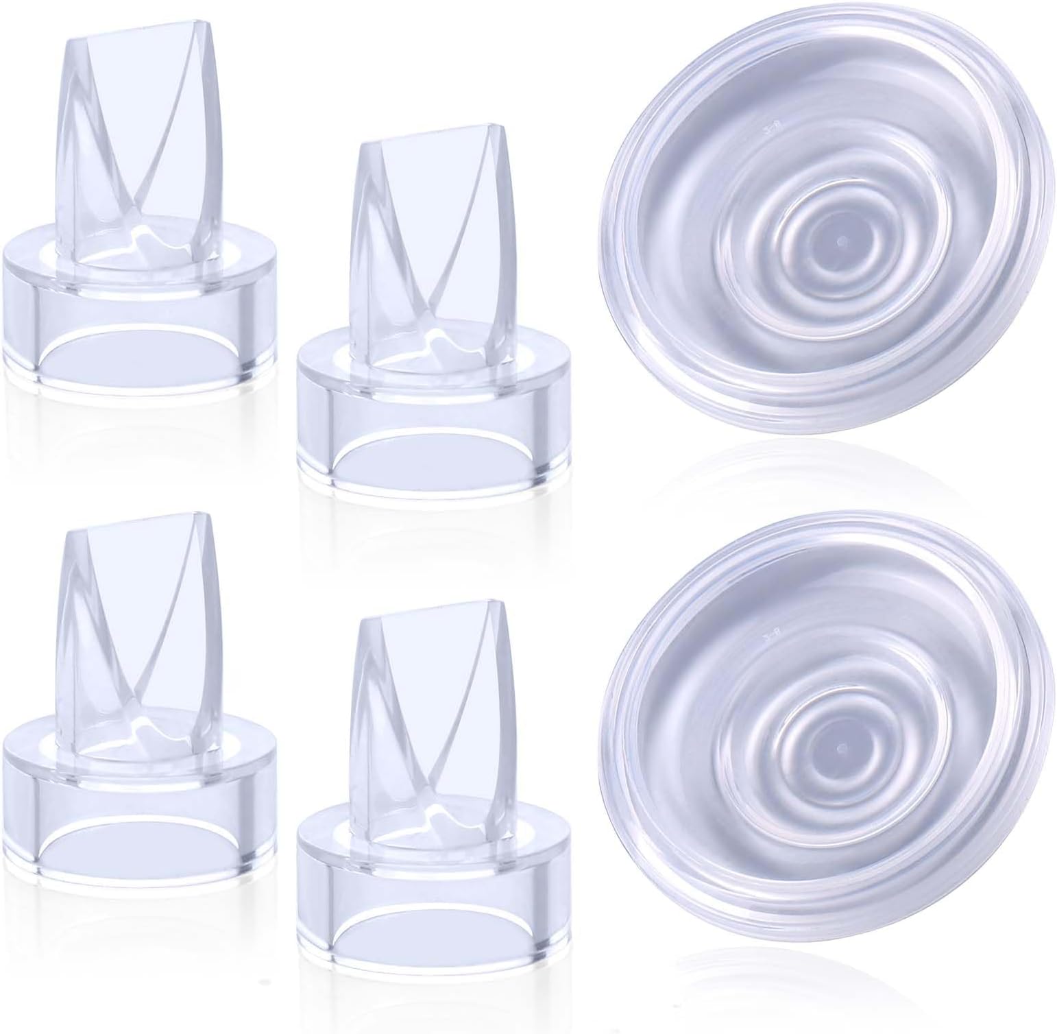 Juome 4Pcs Duckbill Valves & 2 Pcs Silicone Diaphragm Compatible with Momcozy Wearable Breast Pump S12 Pro/S9 Pro/S12/S9, Replacement Pump Parts Accessories