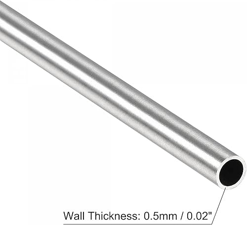 Miniatura 3 de uxcell Tubo de acero inoxidable 316, tubo de la longitud del grueso 820.2 ft m de la pared de 16.4 ft m OD 1.6 ft m