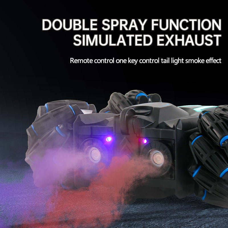 Image of Remote Control Drift Double Smoke Stunt Car | Stunt Car with Remote & Hand Gesture | 360 Rotation with Light & Sound Toy for Kids | Best Birthday Gift for 6+ Year Old Boys & Girls