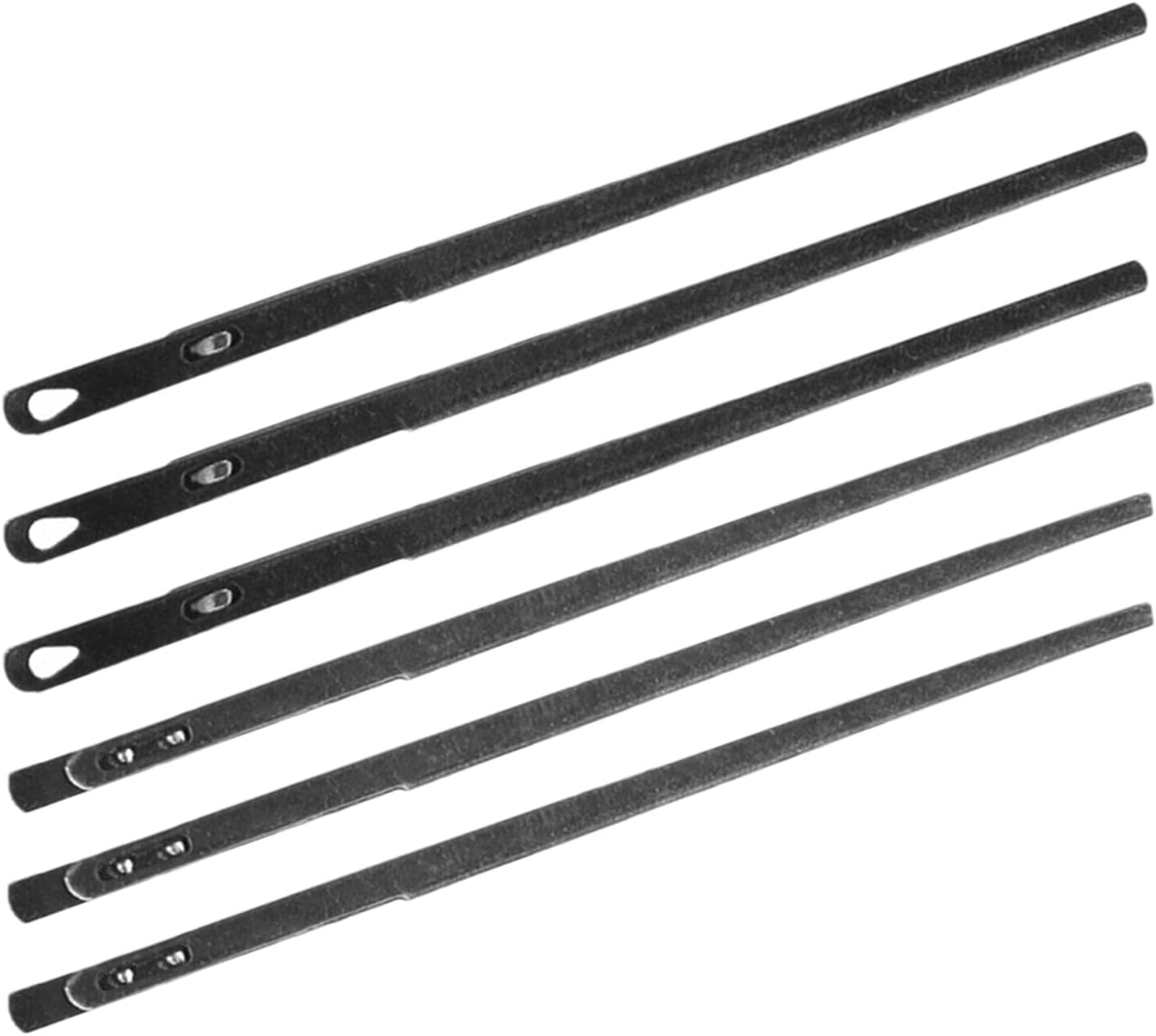 HOODANCOS 6pcs Leather Lacing Needles Set with Single and Double Holes, Metal Hand Sewing Needles for Leathercraft, Steel Threading Tools for DIY Leather Stitching and Repair