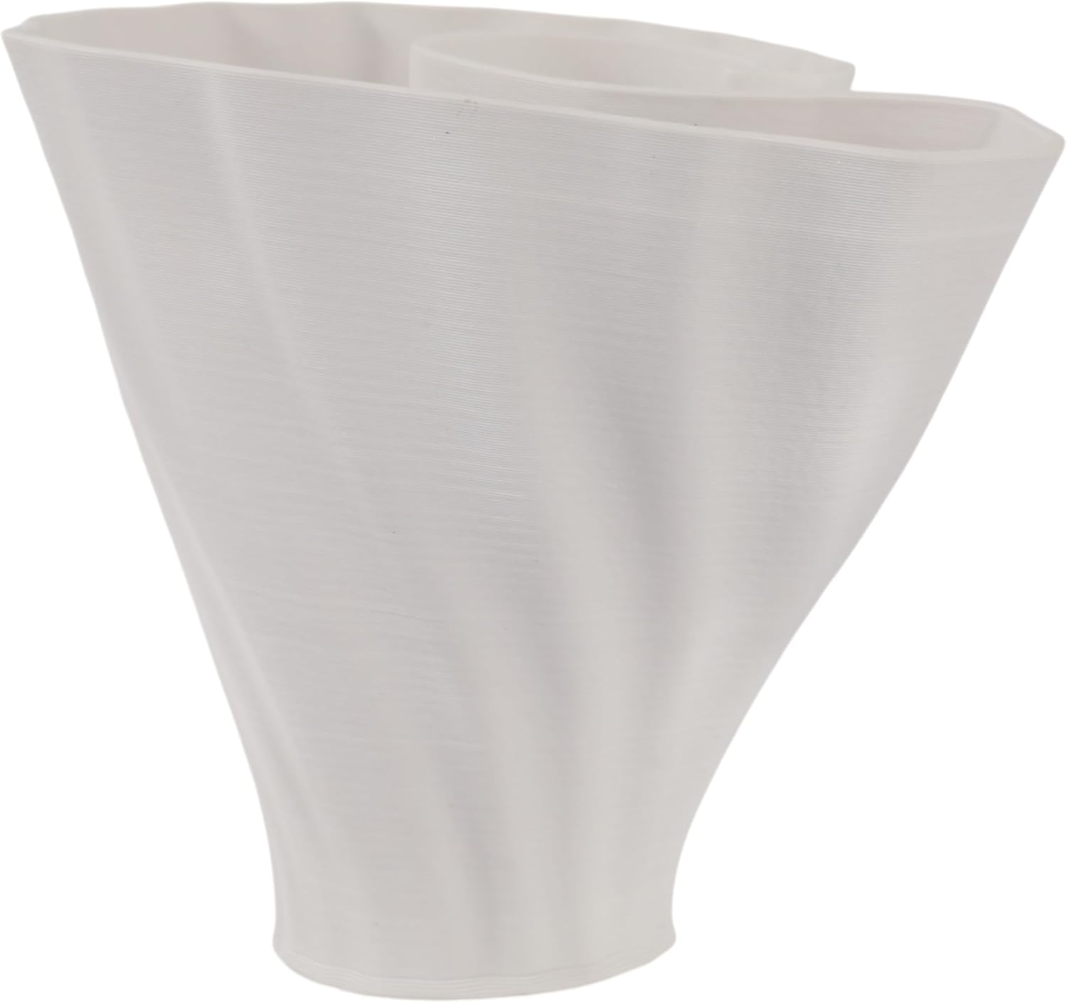 Contemporary 3D Printed Vase for Living Room Decor - Decorative Flower Vase for Bedroom, House, and Office Space - Stylish Home Decor Accent for Entryway or Dining Room Table - 9", White