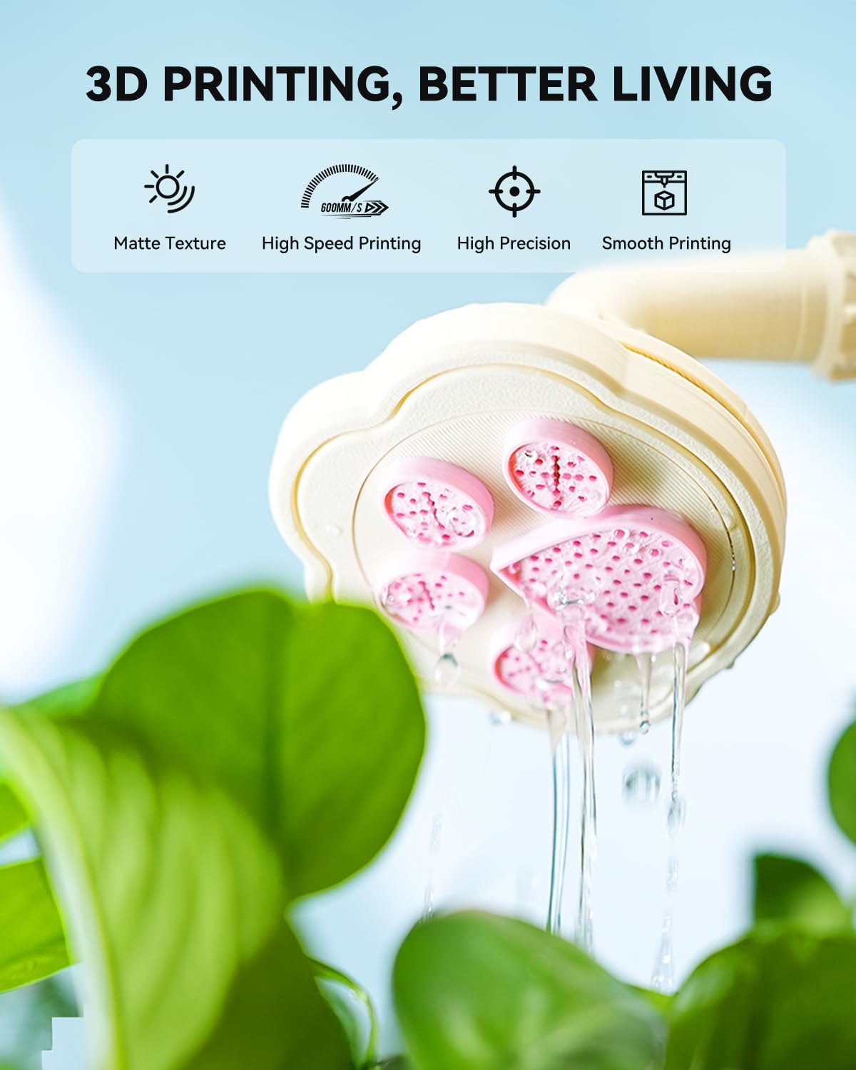 SUNLU High Speed Matte PLA Filament 4KG, Up to 600mm/s Fast 3D Printer Filament Bundle, Smooth PLA Matte Filament Fits Most FDM 3D Printers, 1KG Reusable Spool 4 Packs, Matte Black*4 - Image 8