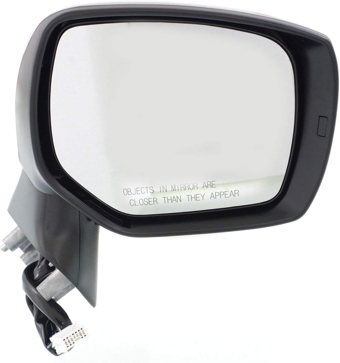 KAP Driver Side Power Heated Mirror For 2019-2022 Subaru Forester - Textured Black With Paintable Cover
