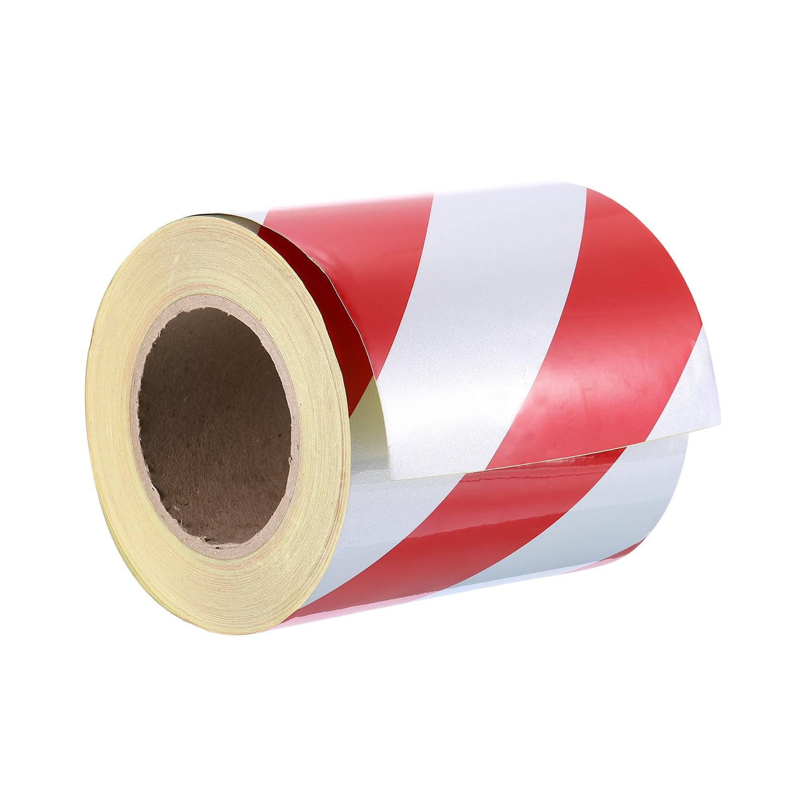 PATIKIL Taśma odblaskowa, 1 rolka 150 m x 15 cm, wodoodporna taśma klejąca o wysokiej widoczności, ostrzeżenie, taśma bezpieczeństwa, odblaskowa, do ciężarówek, przyczep, samochodów, czerwono-biała