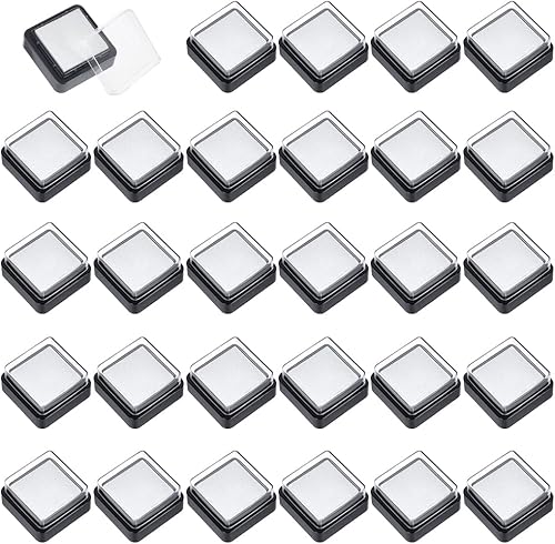 OLYCRAFT 30 almohadillas de tinta en blanco vacías para sellos de tinta vacía, almohadilla de sello de tinta para bricolaje, sin tinta, almohadillas