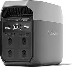 EF ECOFLOW DELTA 3 Estação de Energia Portátil, Bateria LiFePO4 de 1024 Wh, 43 Min Carga Completa, Saída CA de 1800 W, Gerador Solar para backup de energia residencial, RVs (Tomada BR 120V).