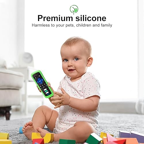 Miniatura 7 de Paquete de 2 fundas protectoras de control remoto para mando de TV RokuFunda protectora de silicona - Brilla en la oscuridad (VerdeAzul)