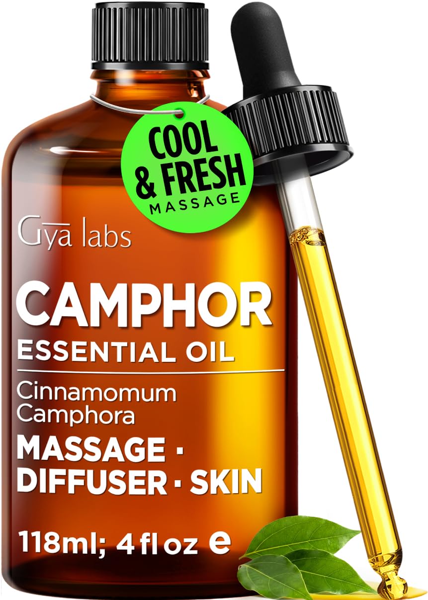 Camphor Essential Oil for Skin, Hair &amp; Diffuser - 4 Fl Oz