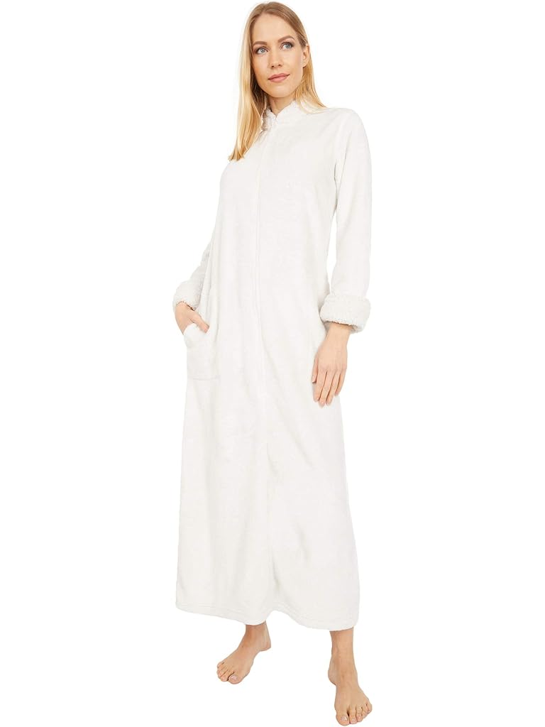 Bone Natori Plush Sherpa Zip Caftan