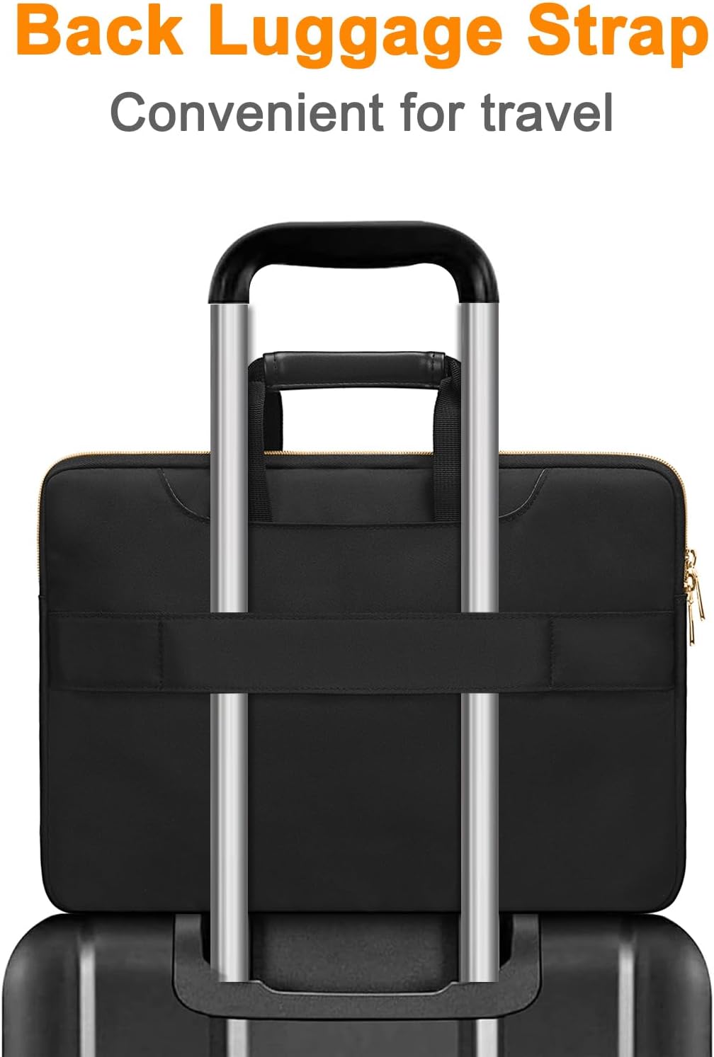 MOSISO Laptop Shoulder Bag,Computer Bag,Messenger Briefcase with Front Inverted Trapezoid Quilted Pocket - Image 5