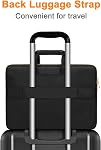 MOSISO Laptop Shoulder Bag, 15-15.6 inch Computer Bags Compatible with MacBook Pro 16 inch/Air 15 inch, HP Dell Asus, Laptop Messenge Bag with Front Inverted Trapezoid Quilted Pocket, Black