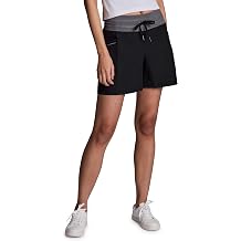 RBX منسوجة قصيرة للنساء ، Knit Waistband تجفيف سريع للمشي قصير مع جيوب لارتداء كل يوم ، تدريبات ، المشي لمسافات طويلة