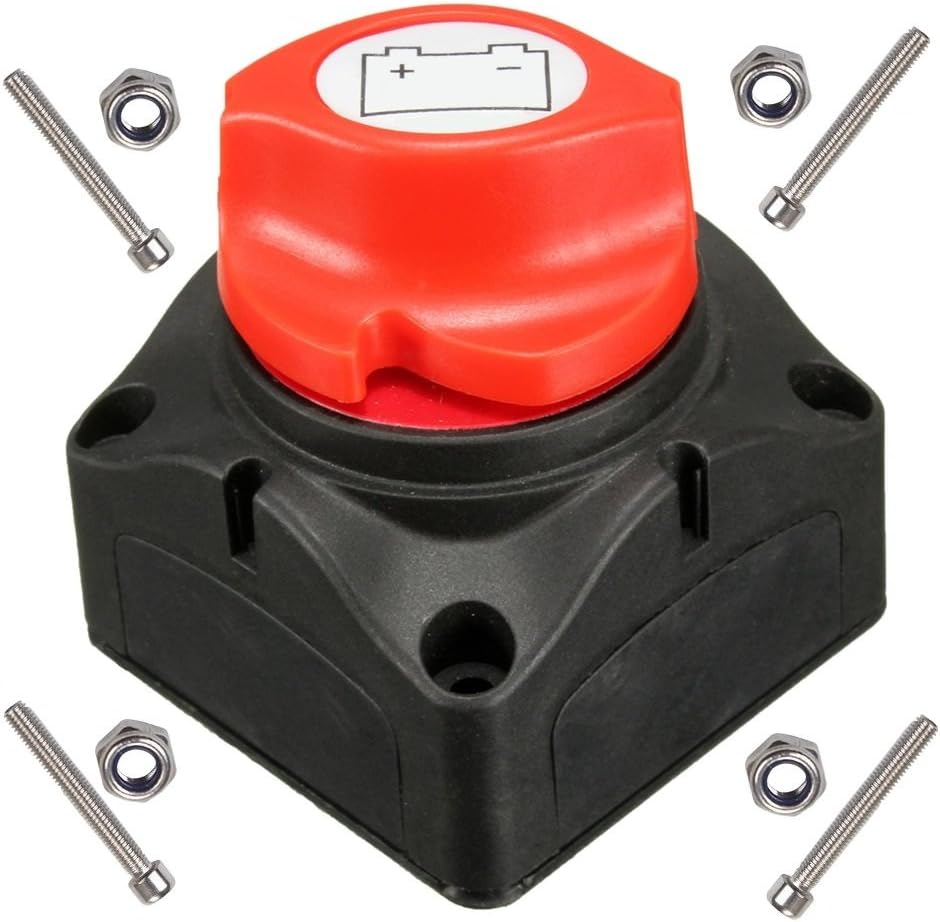 ANJOSHI Battery Switch Master Isolator Cut Off Kill Switch for RV Battery Marine Boat Car Vehicles 275/1250 Amps Waterproof : Sports & Outdoors