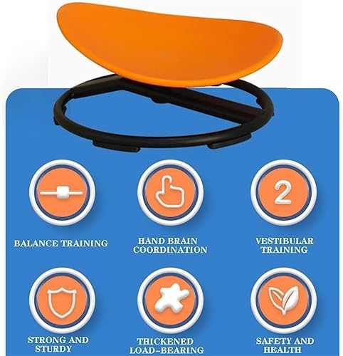 Miniatura 8 de Silla giratoria para niños con autismo, silla de juguetes sensoriales para niños, silla giratoria oscilante, juguetes de equilibrio, equipo de