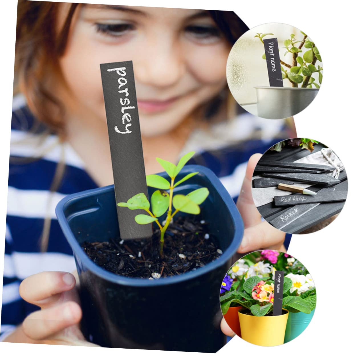 12pièces Étiquettes De Plantes Ardoise De Jardin Pour Identifier Et Plantes Extérieur Parfait Pour Et