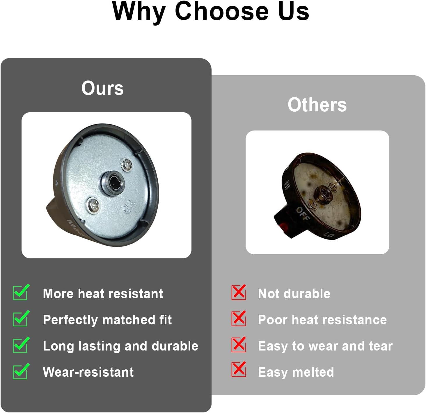 OEM DG64-00975A 4PCS Electric Range Stove Control Knobs Fit for Samsung Stove Number NE/NX9000T Electric Range Knob for Samsung Stove Knob/Oven Knobs