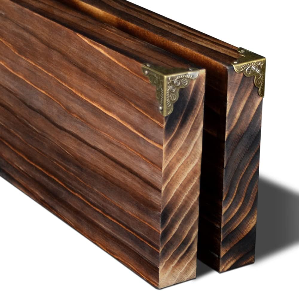 Review Soroel 36 Inch Floating Shelves Wall Mounted Set of 3 Long Wall Shelves Heavy Duty Thick Handmade Wood Storage Shelf Rustic Hanging Shelving Décor for Laundry Room Living Room Bedroom Bathroom Brown