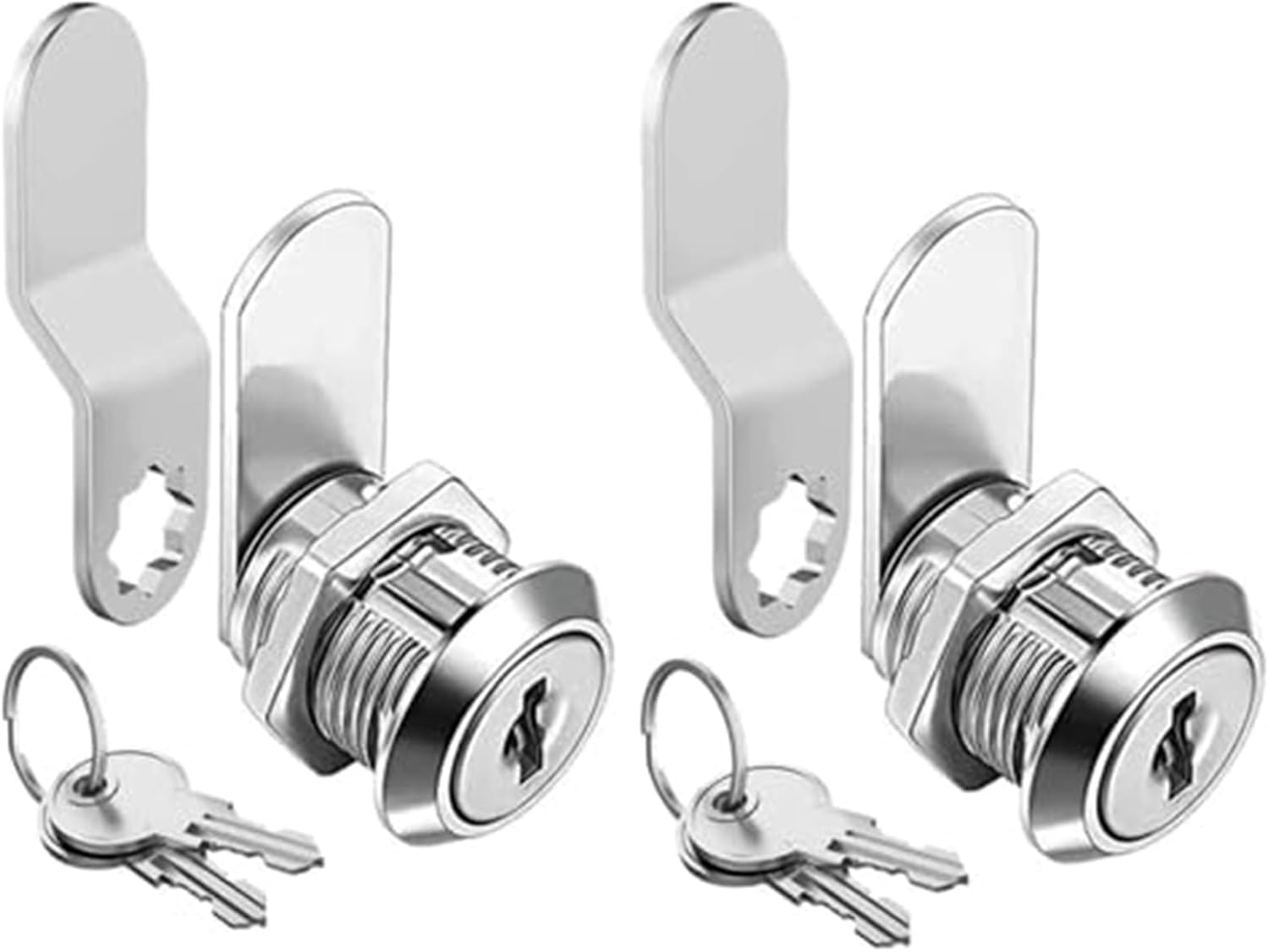 RV Lock & Cabinet Lock - 5/8" Cam Locks (2 Pack, Zinc Alloy),Keyed Alike for RV Doors,Camper Doors,Storage,Desk Drawers,Toolboxes,File Cabinets,Mailboxes & More