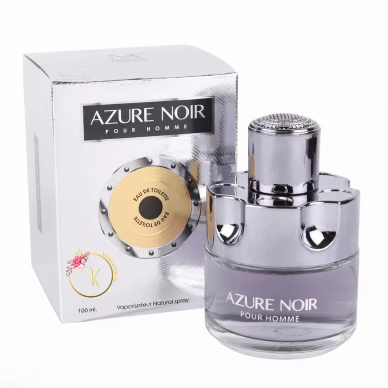 Amazon.com : Viaan Krishna AZURE NOIR POUR HOMME Cologne Eau de
