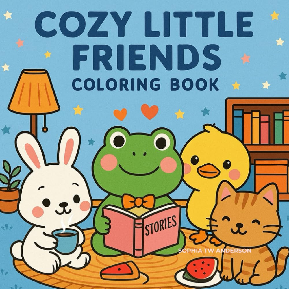 Cozy Little Friends Coloring Book: Enjoy Mindful Relaxation with Easy Bold Animal Pages That Encourage Calmness Creativity and Peaceful Artistic Time