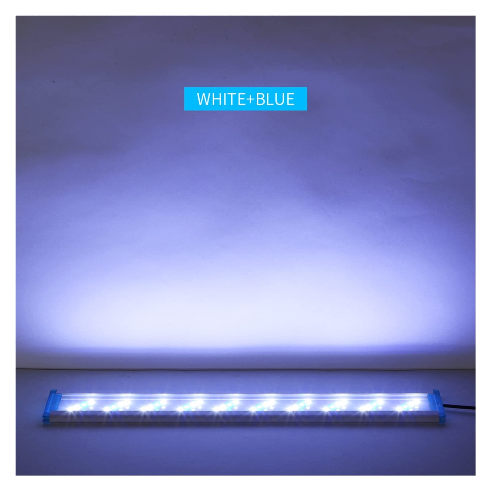 Acuario Luz LED Tanque de Peces súper Delgado Planta acuática Paisaje Crecer Iluminación Lámpara de Clip Brillante 18-71 cm para Tanque de Peces (Color : SDW-B60BW-US)